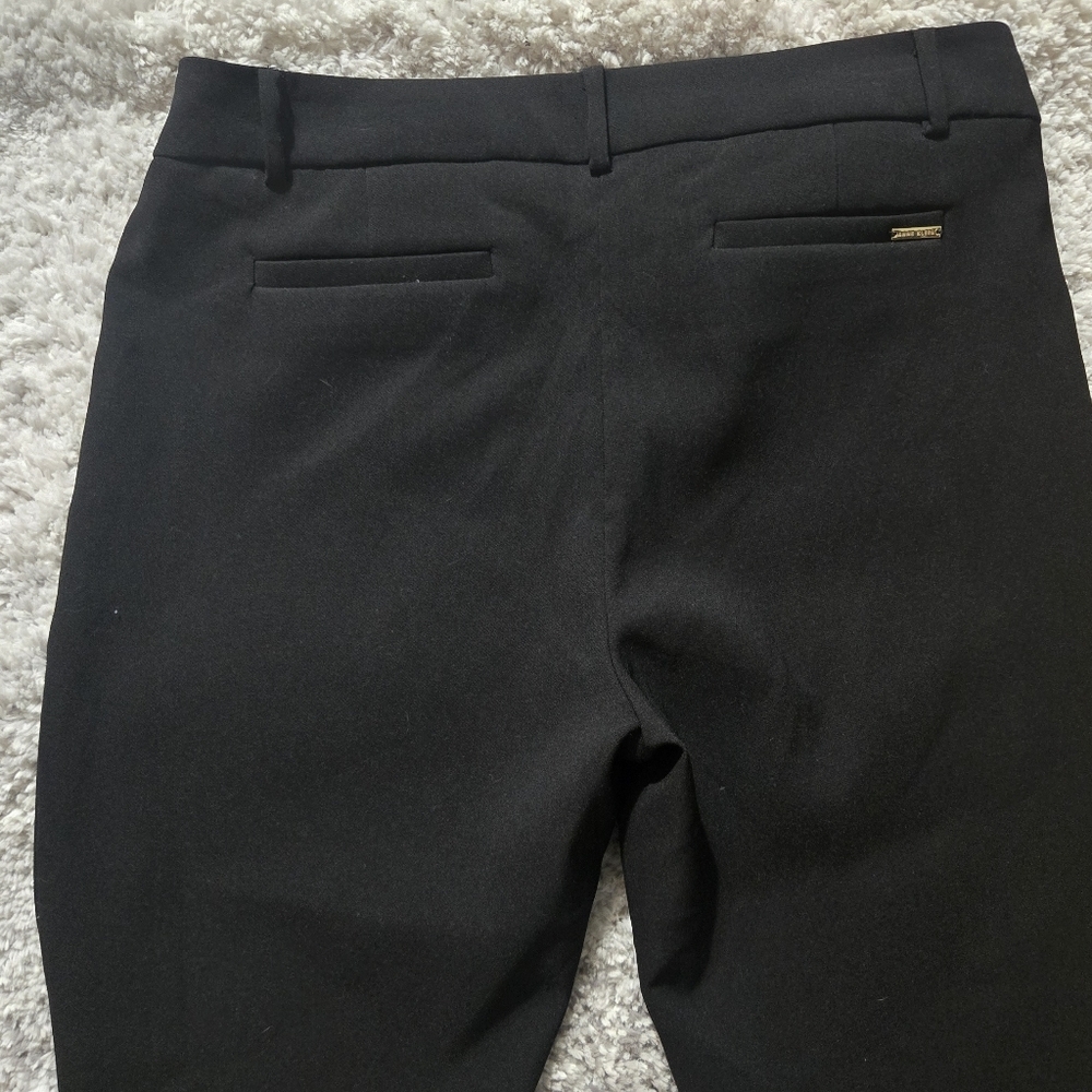 Anne Klein Black Cropped Pants with Gold Accent - Picture 2 of 5